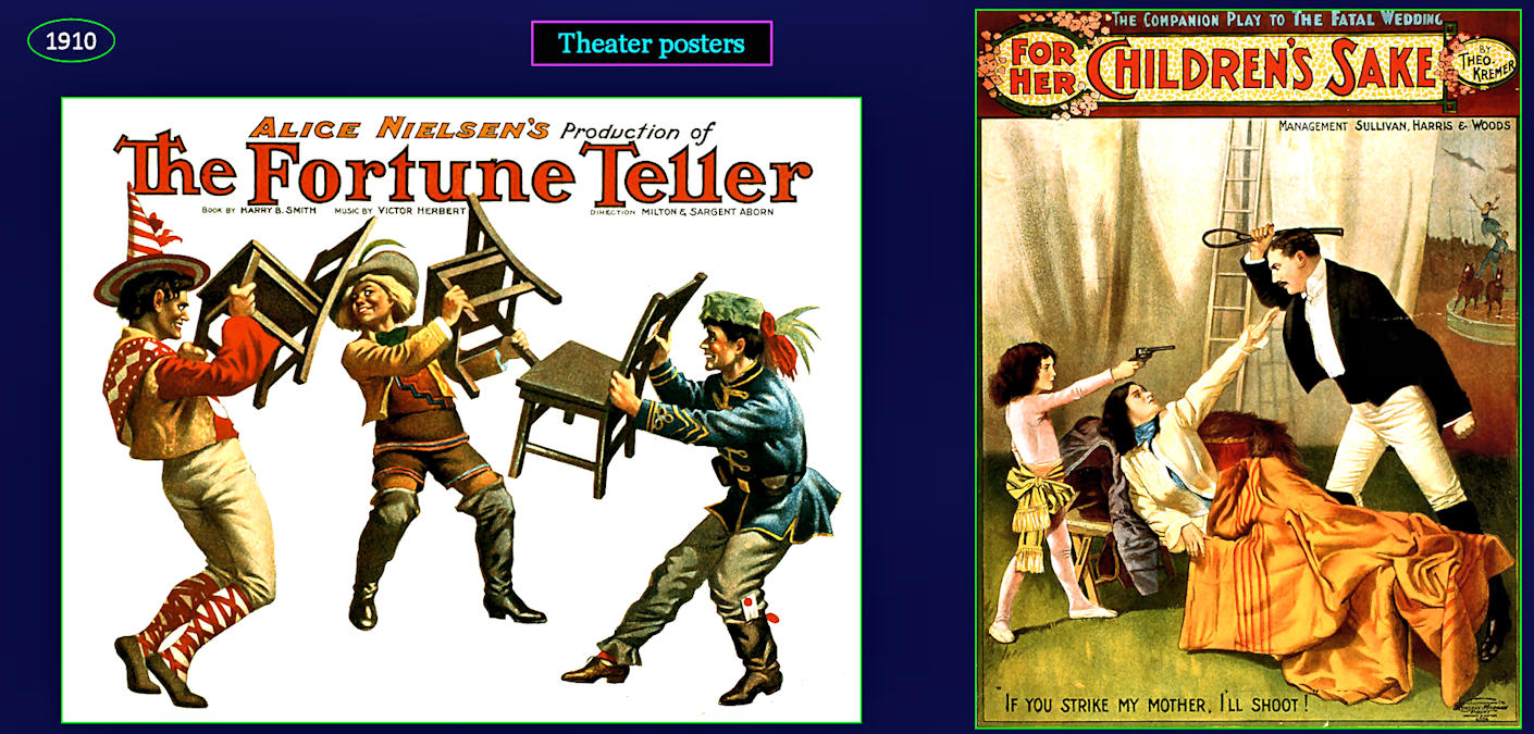 Theater ads, 1910